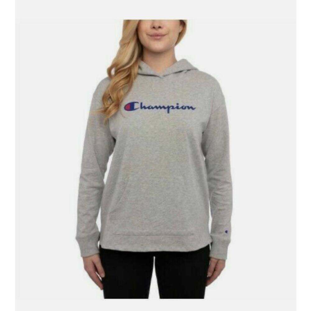 Champion Grey Lightweight Hoodie Size Large
